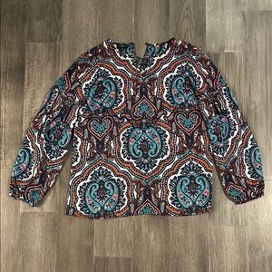 Talbots Multicolor Paisley Blouse